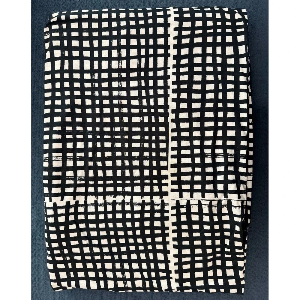 Vintage Y2K IKEA Bjornloka Ruta Twin Duvet Cover Graphic Black White Reversible
